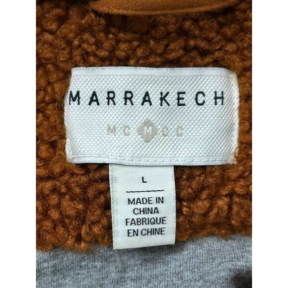 Marrakech Women's Large Sherpa Jacket Burnt Sienna Brown Teddy Bear - Picture 4 of 16